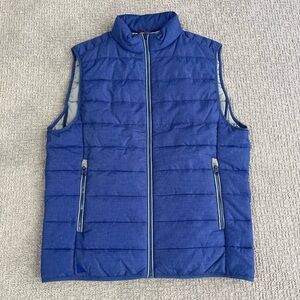 UNTUCKit Puffer Vest Mens Medium Blue Thierry